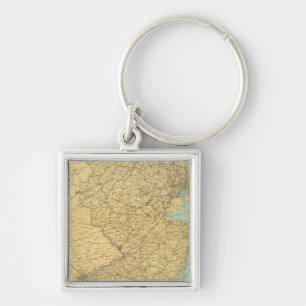 New Jersey Map Keychain