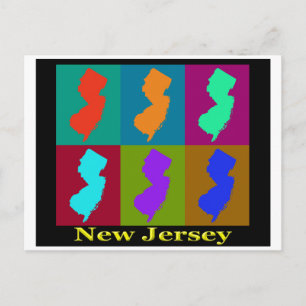 New Jersey Map Postcard