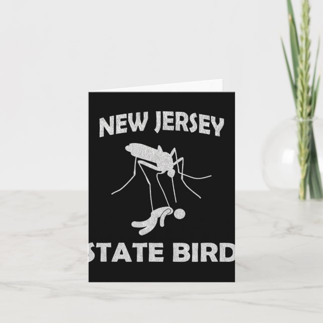 New Jersey Mosquito State Bird Funny Outdoors  Card (Front)
