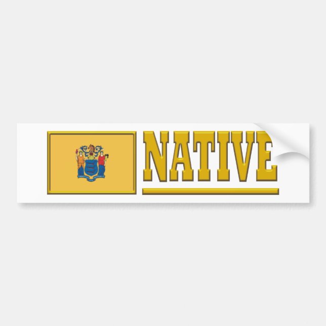 New Jersey Native Bumper Sticker (Front)