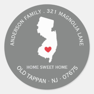 NEW JERSEY   New Home Address Label Sticker