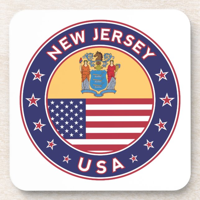 New Jersey, New Jersey sticker, phone case, bag Coaster (Front)