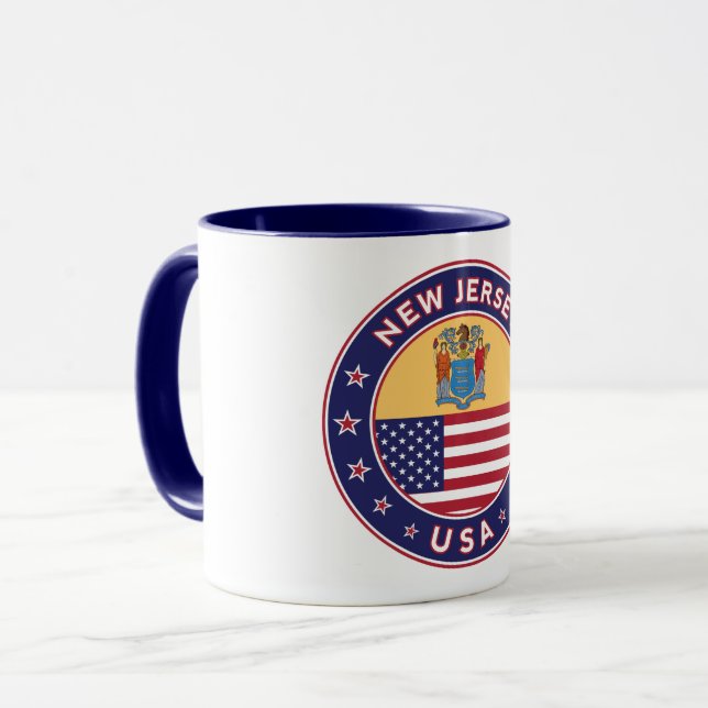 New Jersey, New Jersey sticker, phone case, bag Mug (Front Left)