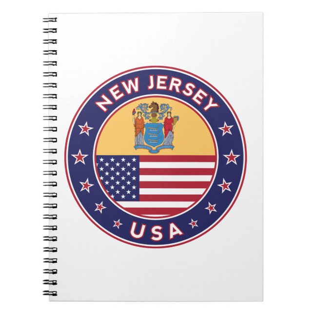 New Jersey, New Jersey sticker, phone case, bag Notebook (Front)