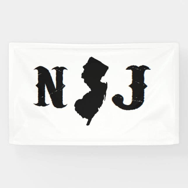 NEW JERSEY NJ College Dorm  Banner (Horizontal)