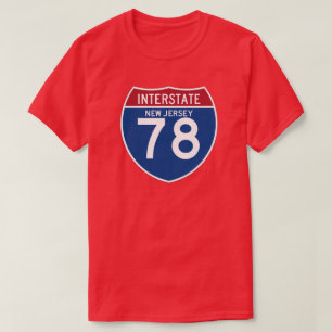 New Jersey NJ I-78 Interstate Highway Shield - T-Shirt