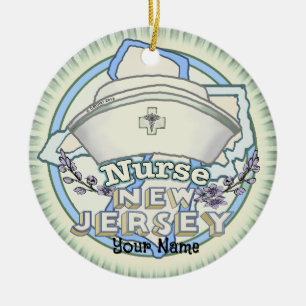 New Jersey Nurse Ceramic Ornament