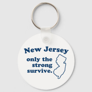 New Jersey Only The Strong Survive Keychain