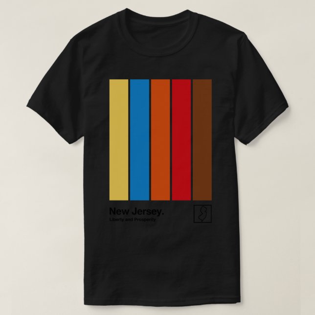 New Jersey Original Minimalist Artwork Design T-Shirt (Design Front)