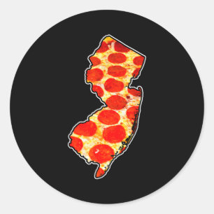 New Jersey Pepperoni Zza  Classic Round Sticker