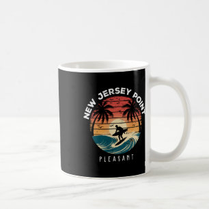 New Jersey Point Pleasant Surfboard Waves Beach Coffee Mug