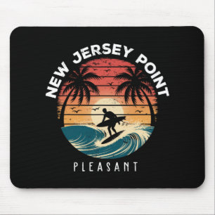New Jersey Point Pleasant Surfboard Waves Beach  Mouse Pad
