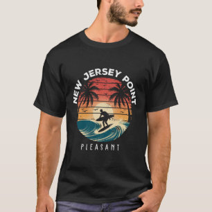 New Jersey Point Pleasant Surfboard Waves Beach T-Shirt