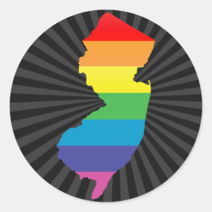 new jersey pride. classic round sticker