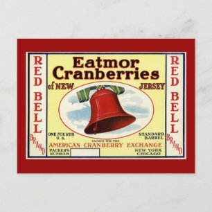 New Jersey Red Bell Cranberry Postcard
