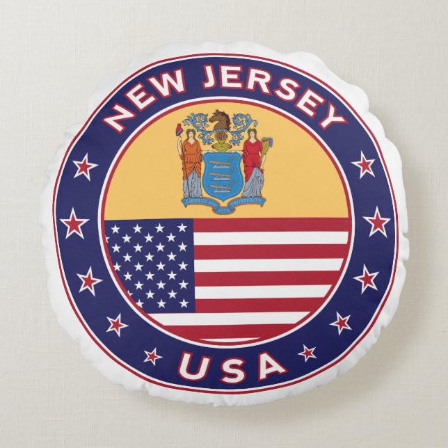 New Jersey Round Pillow (Front)
