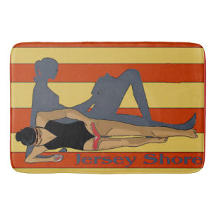 New Jersey Shore,, add text Bath Mat
