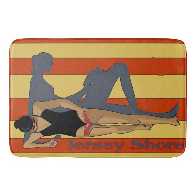 New Jersey Shore,, add text Bath Mat (Front)