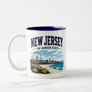 New Jersey Shore Adventure Two-Tone Coffee Mug