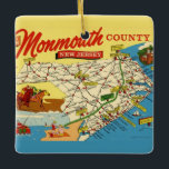 New Jersey Shore Postcard Ceramic Ornament<br><div class="desc">A vintage postcard image of Monmouth County New Jersey repurposed!</div>