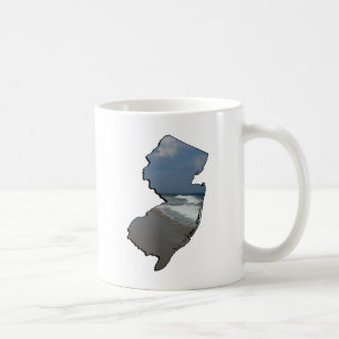 New Jersey Shore State Outline Coffee Mug