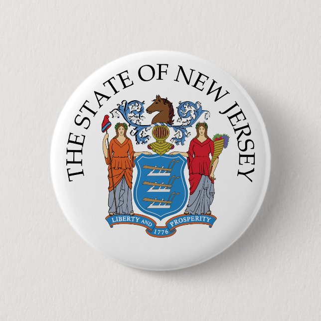 New Jersey sign 2 Inch Round Button (Front)