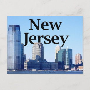 New Jersey Skyline with New Jersey in the Sky Postcard