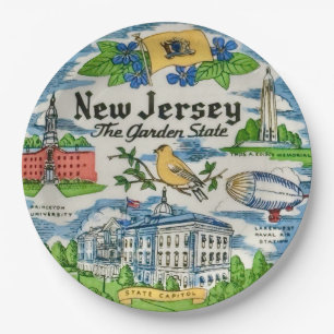 New Jersey Souvenir Paper Plate