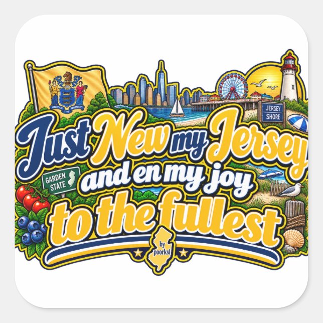 New Jersey square sticker (Front)