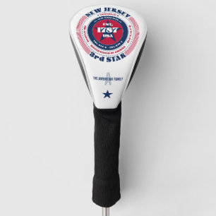 New Jersey State Circle Custom Golf Head Cover