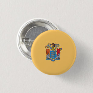 New Jersey State Flag 1 Inch Round Button