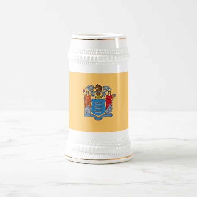 New Jersey State Flag Beer Stein (Center)