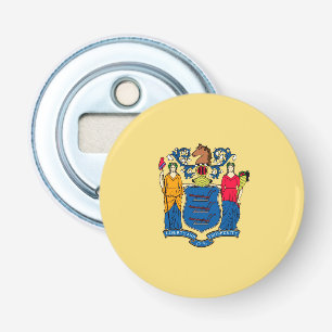 New Jersey State Flag Design Decor Bottle Opener