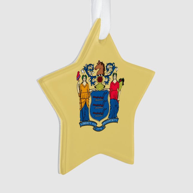 New Jersey State Flag Design Ornament (Front)
