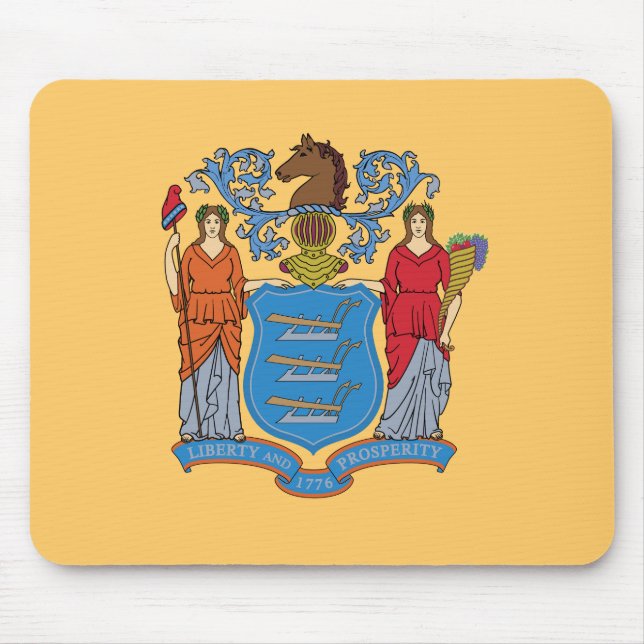 New Jersey State Flag Mouse Pad (Front)