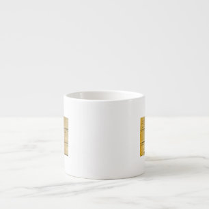 New Jersey State Flag On Old Timber Espresso Cup