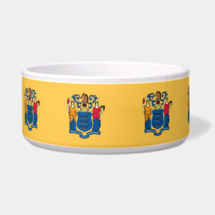 New Jersey State Flag Pet Bowl
