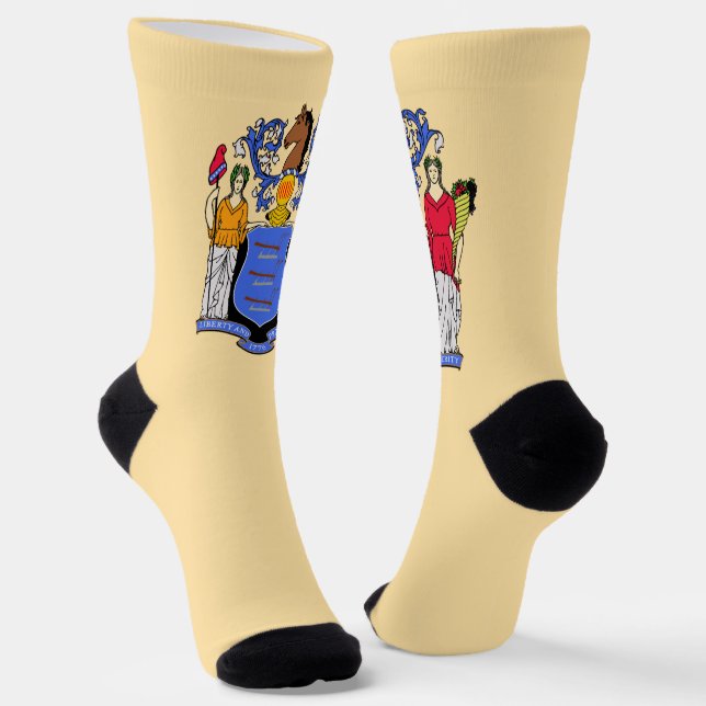 New Jersey State flag Socks (Angled)