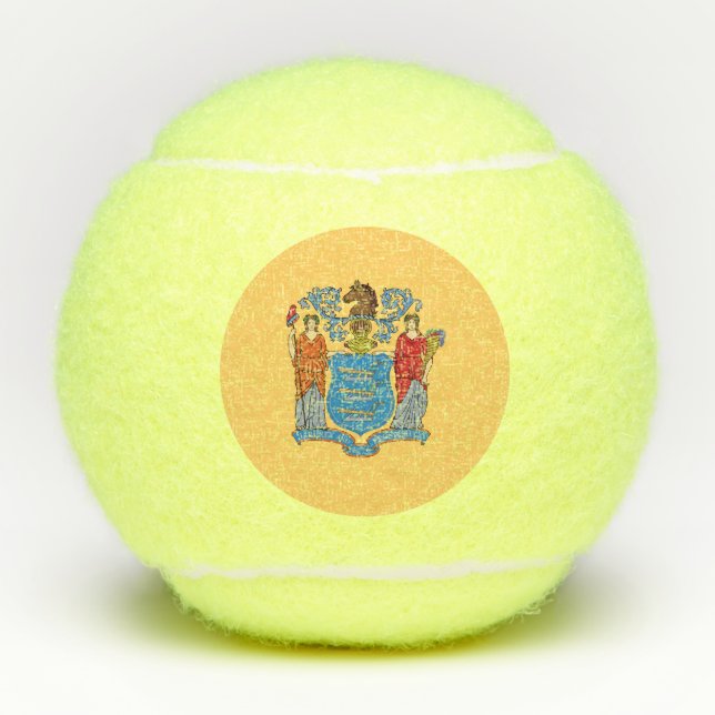 New Jersey State Flag Tennis Balls (Front)