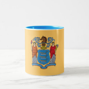 New Jersey State Flag Two-Tone Coffee Mug