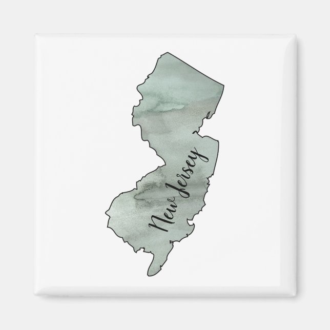 New Jersey State Illustration Magnet (Front)