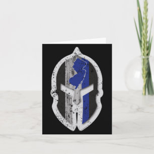New Jersey State Lice Thin Blue Line Spartan Card