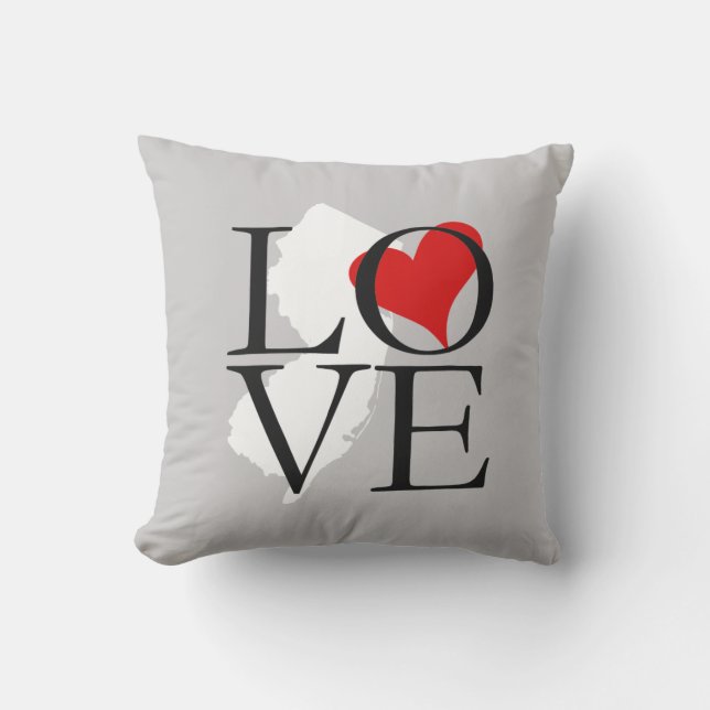 New Jersey State Love Pillow (Front)