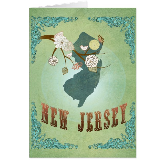New Jersey State Map – Green (Front)