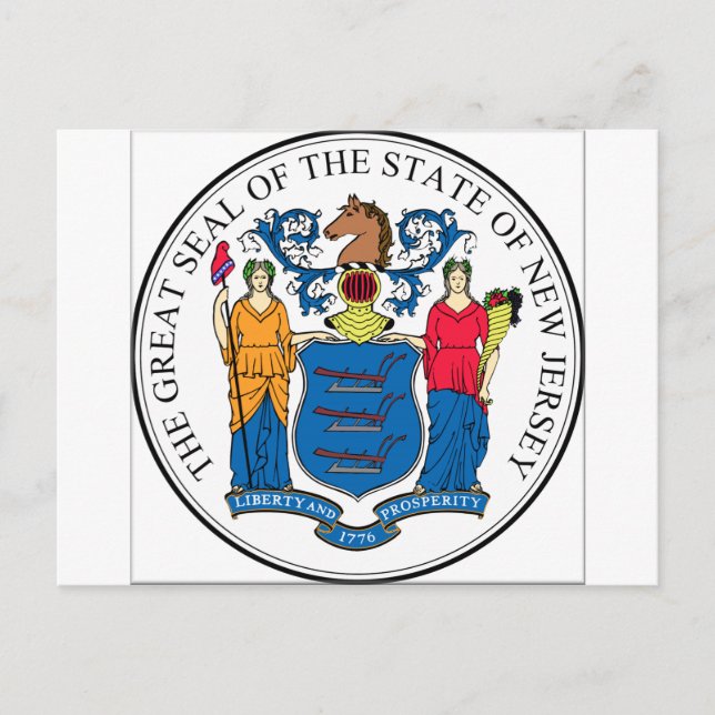 New Jersey State Seal Postcard (Front)