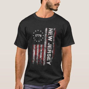 New Jersey State US Flag 1776 Vintage For Men Wome T-Shirt