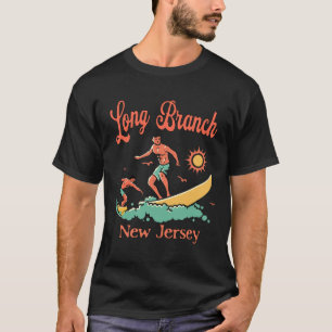 New Jersey Surfer Long Branch Nj Surfing Beach Vac T-Shirt
