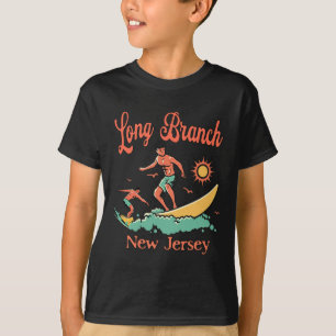 New Jersey Surfer Long Branch Nj Surfing Beach Vac T-Shirt
