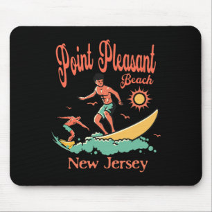 New Jersey Surfer Point Pleasant Beach Nj Surfing  Mouse Pad