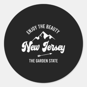 New Jersey - The Garden State - Enjoy The Beauty  Classic Round Sticker